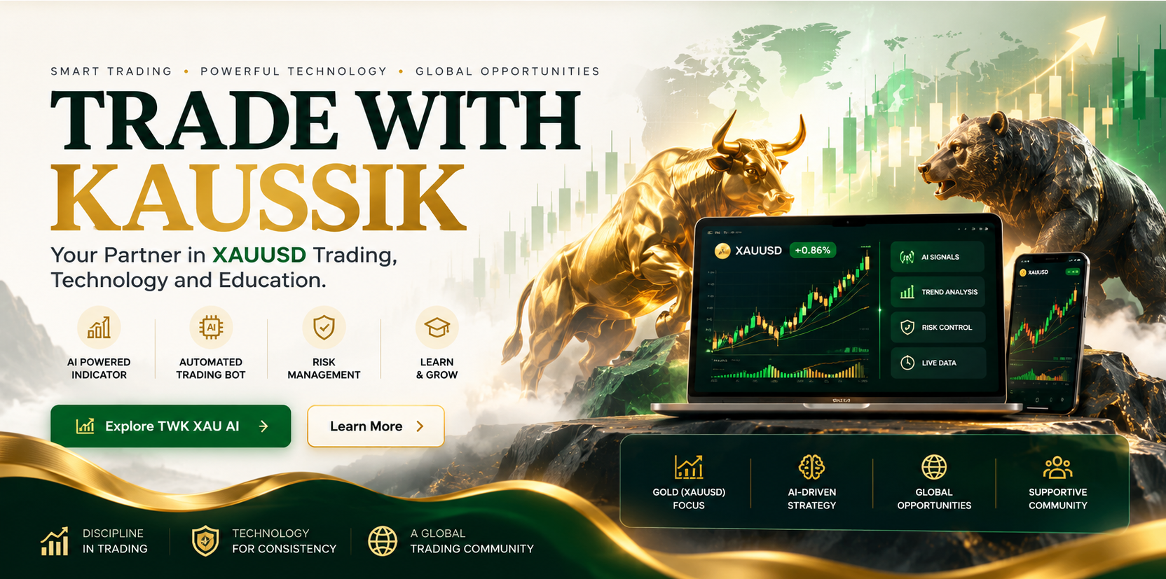 Trade With Kaussik — XAUUSD Trading, AI Technology and Education